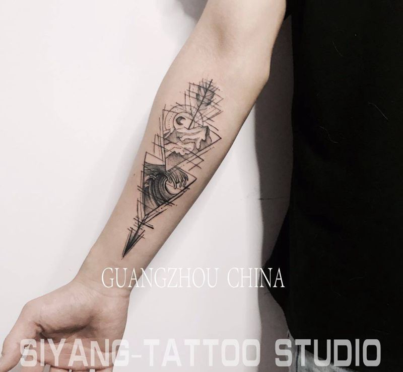 箭纹身图片