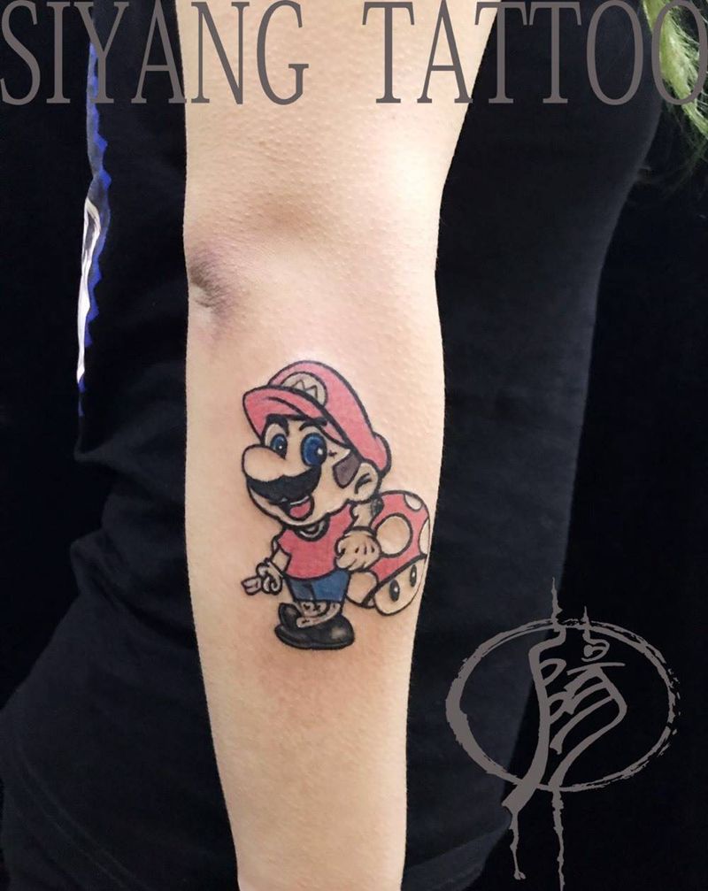 超级玛丽纹身图片