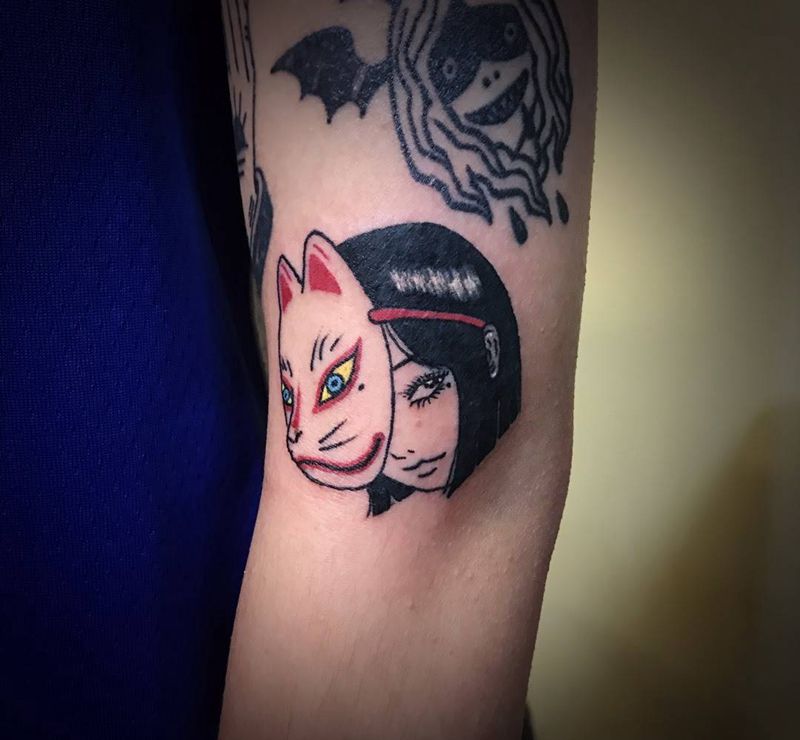 富江纹身图片_手臂Old School纹身图案