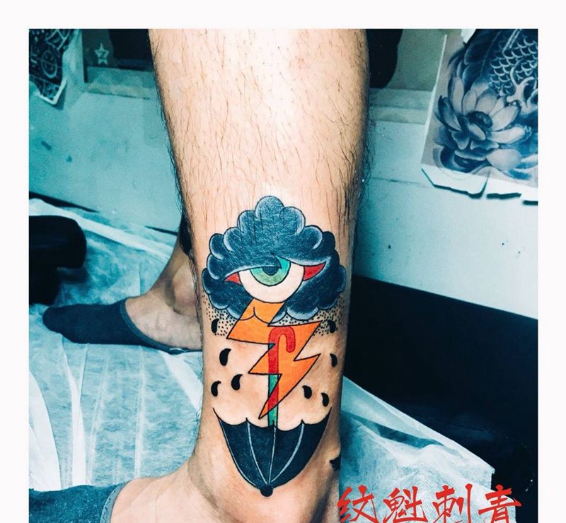 遮盖纹身纹身图片_成品欧美腿部纹身图案