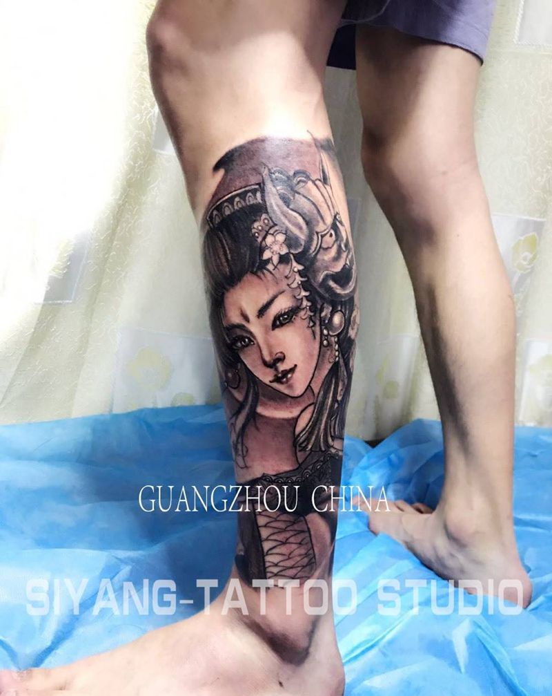 艺妓纹身图片