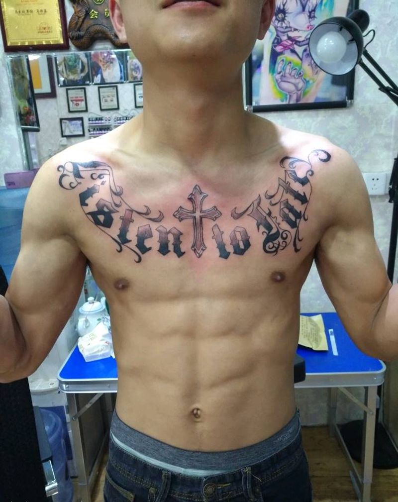 花体字纹身图片