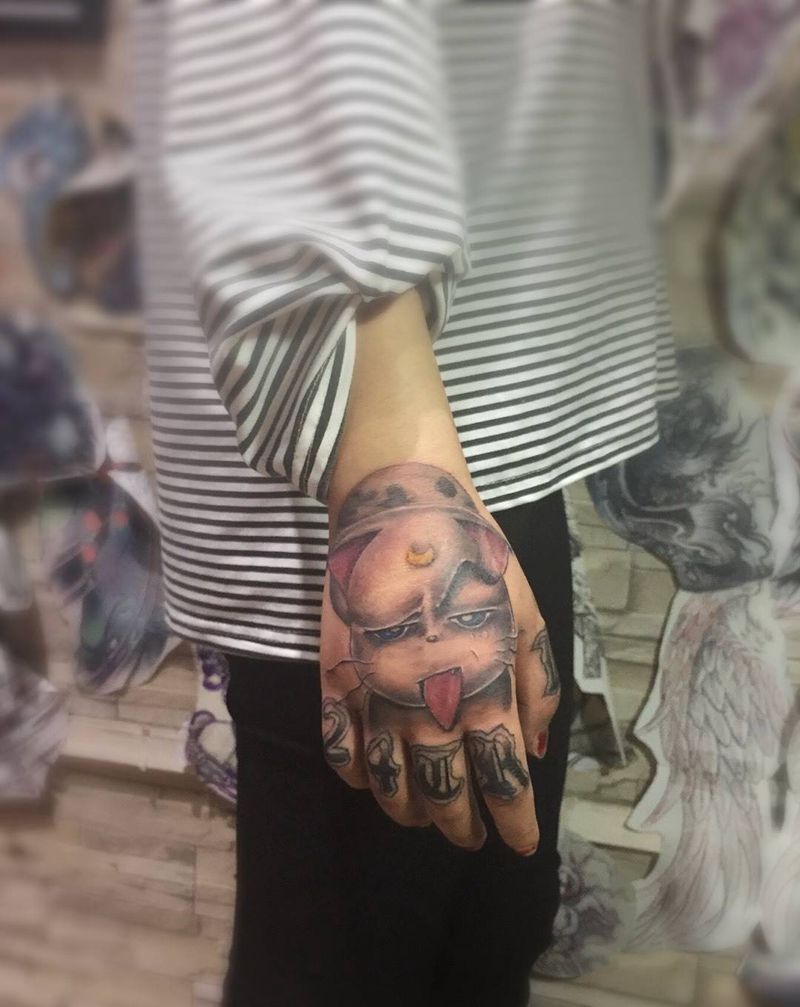 卡通图案纹身图片_成品手部手臂欧美清新动物字符图腾纹身图案