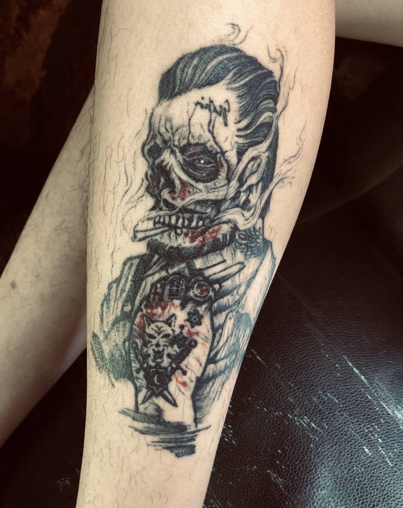 2年前恢复后效果纹身图片_New School纹身图案