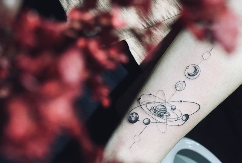 几何纹身图片_手臂几何纹身图案