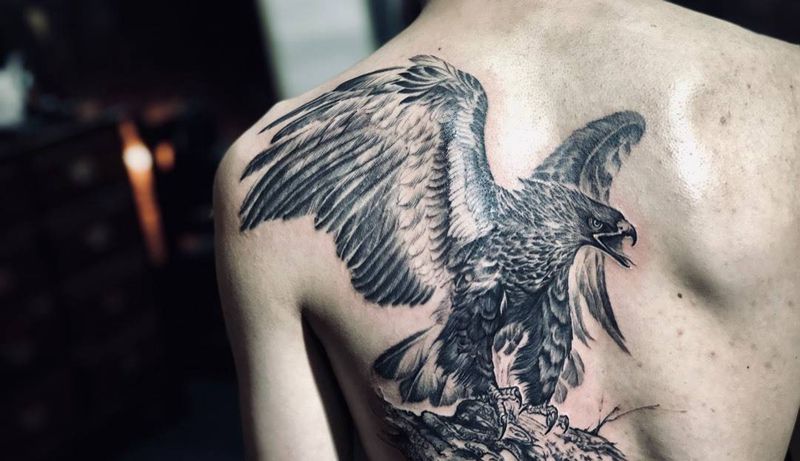 苍鹰纹身图片