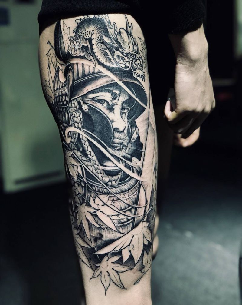 古武士纹身图片