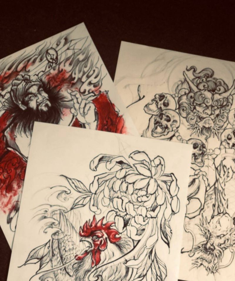 近期画的原创稿子纹身图片