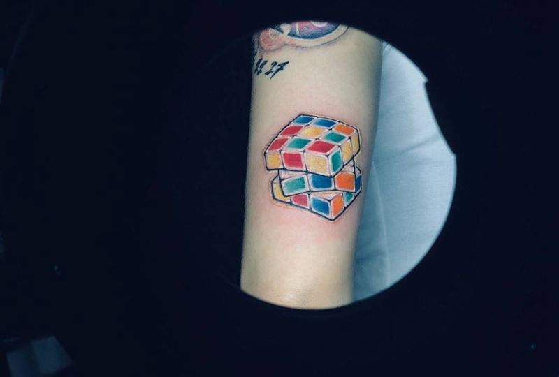魔方纹身图片