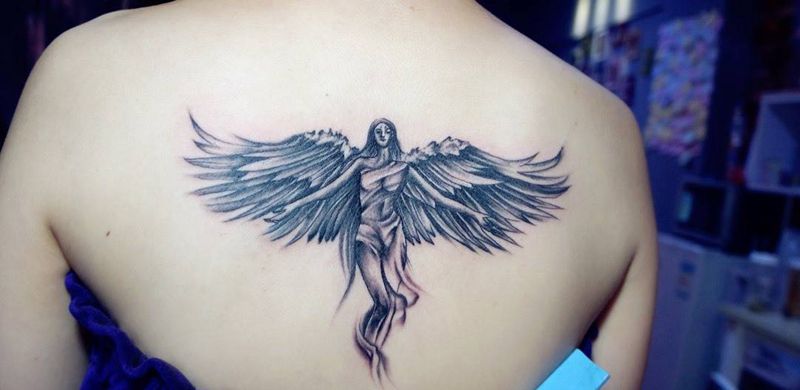 天使翅膀纹身图片