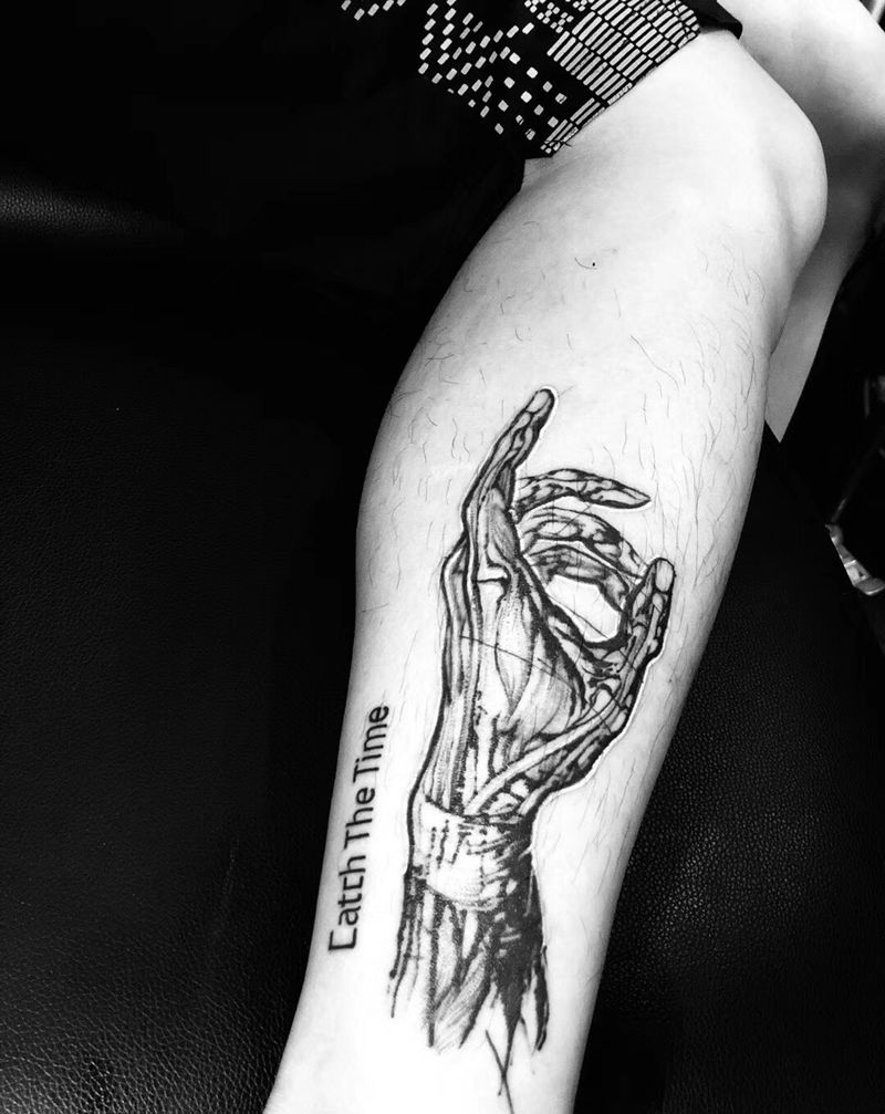 速写几何纹身图片