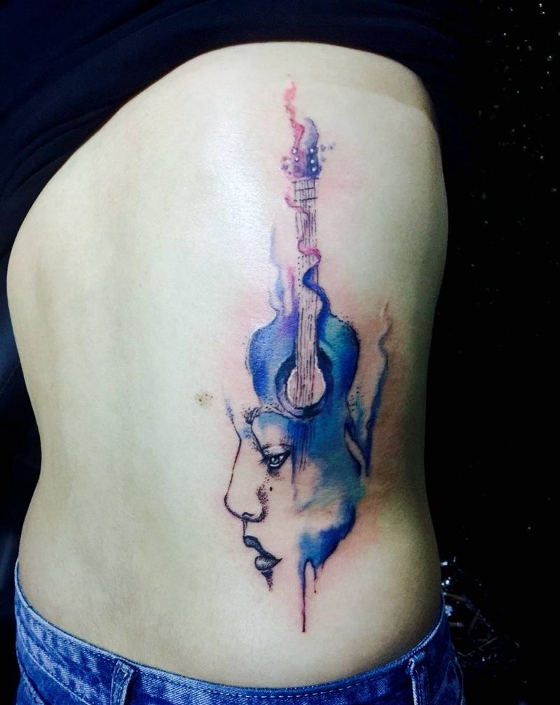 彩色晕染纹身图片