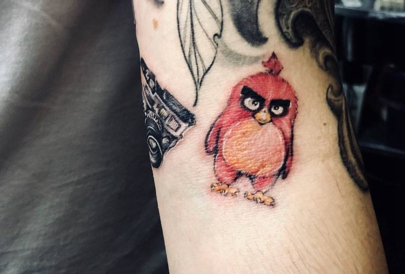 愤怒的小鸟纹身图片