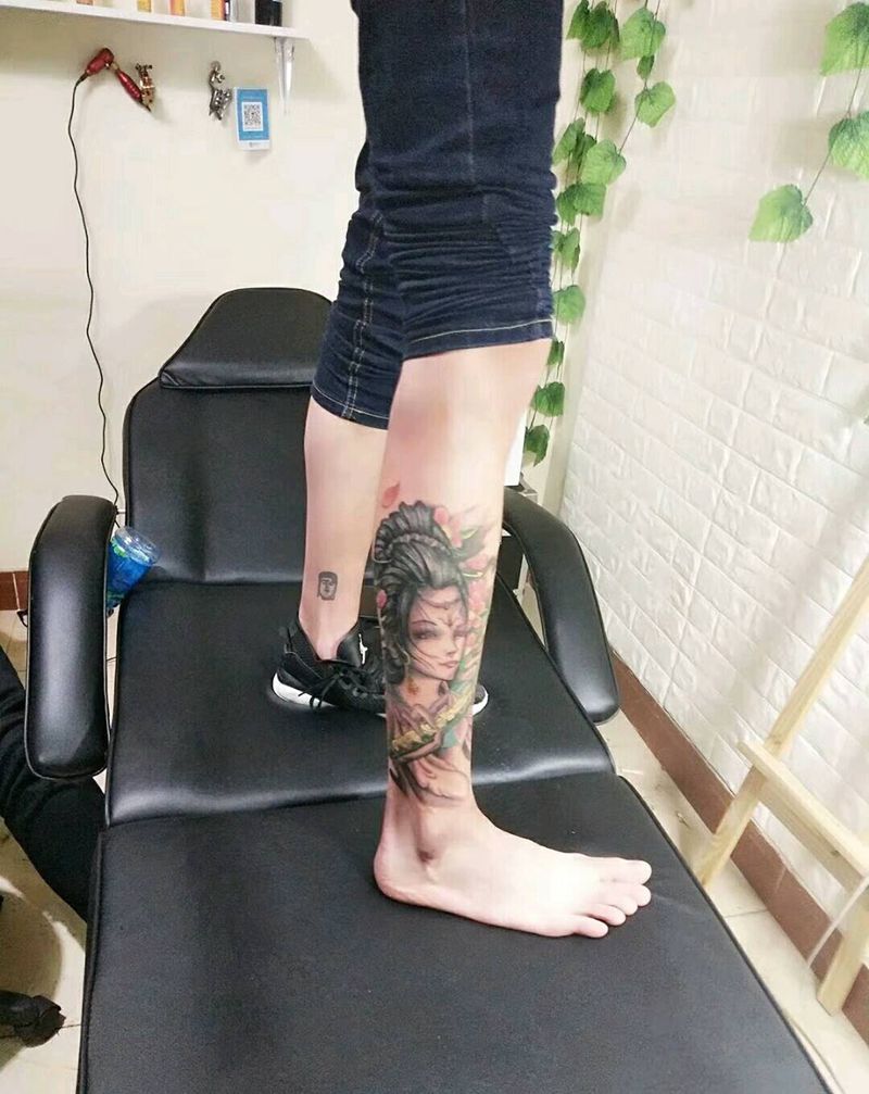 艺妓纹身图片