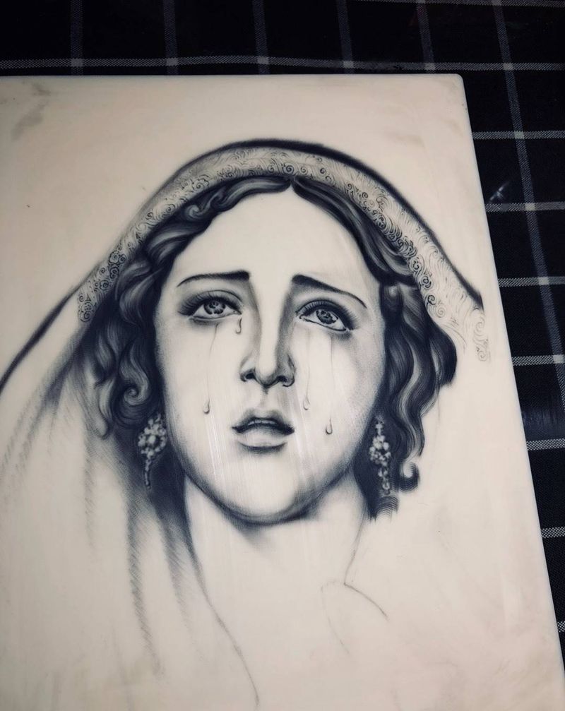 圣母～纹身图片
