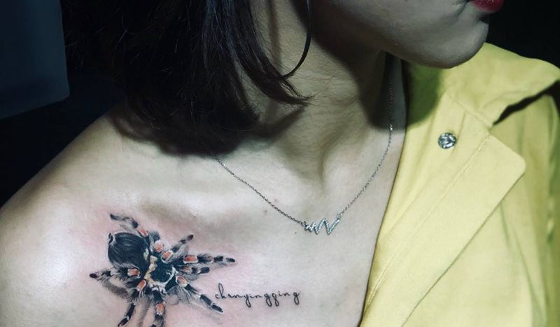 小蜘蛛纹身图片