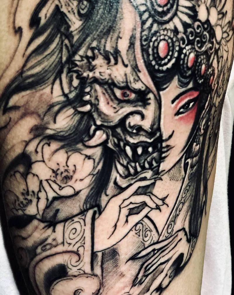 花旦般若纹身图片