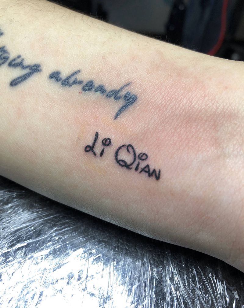 小英文纹身图片_手臂英文小清新纹身图案