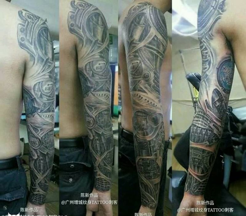 机械臂纹身图片