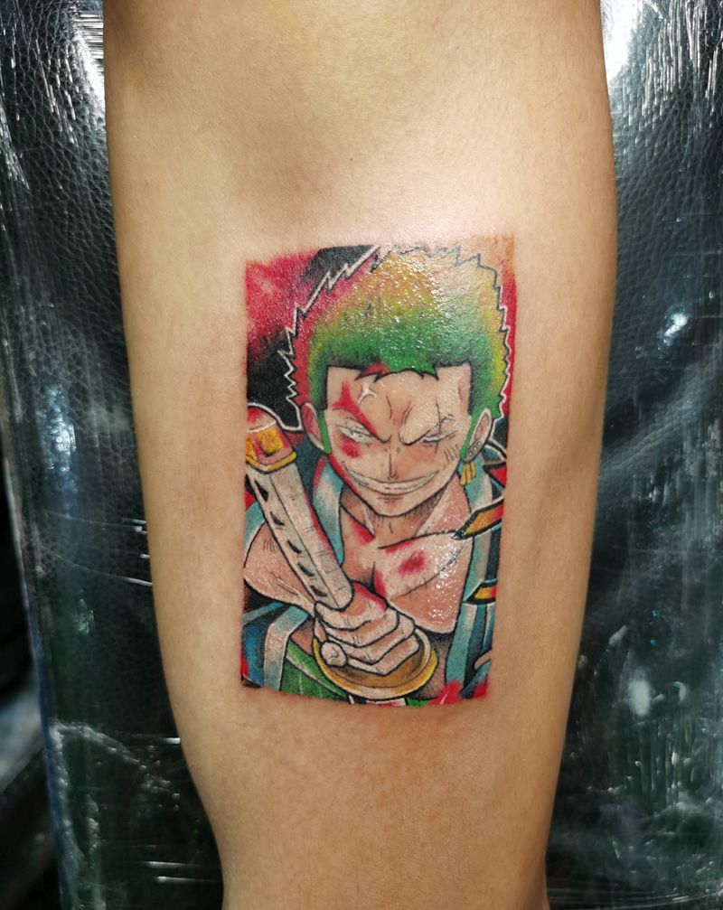 精致的索隆纹身图片_新传统索隆纹身图案