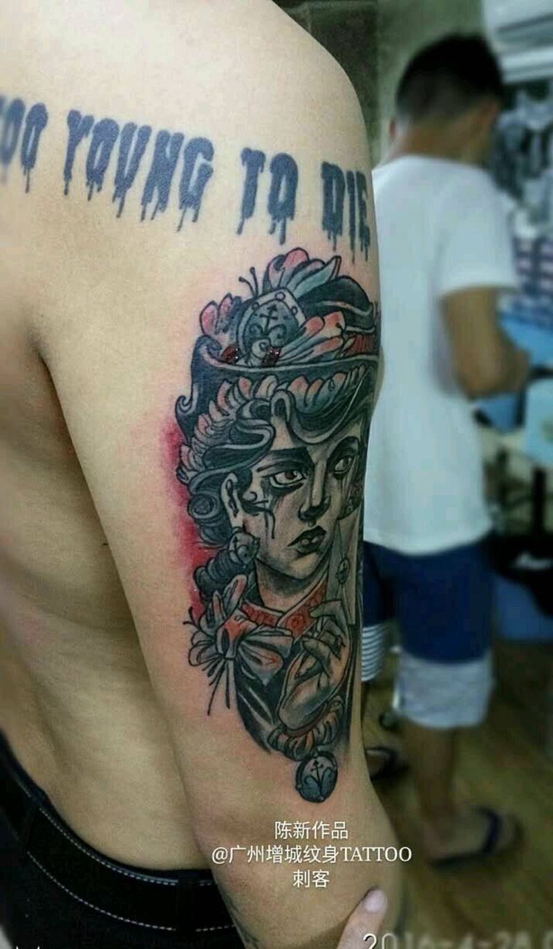 女海盗头像纹身图片