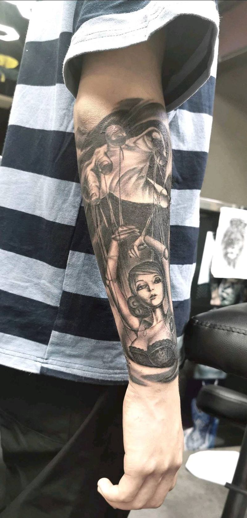 提线木偶纹身图片_手臂纹身图案