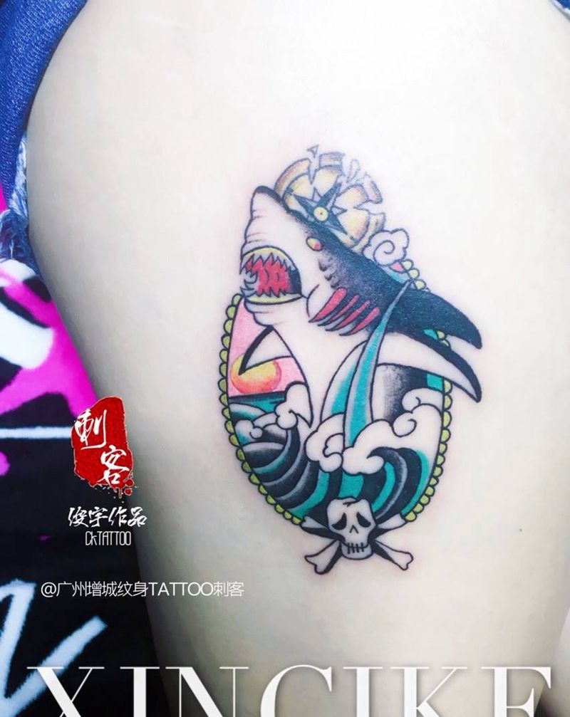 鲨鱼纹身图片