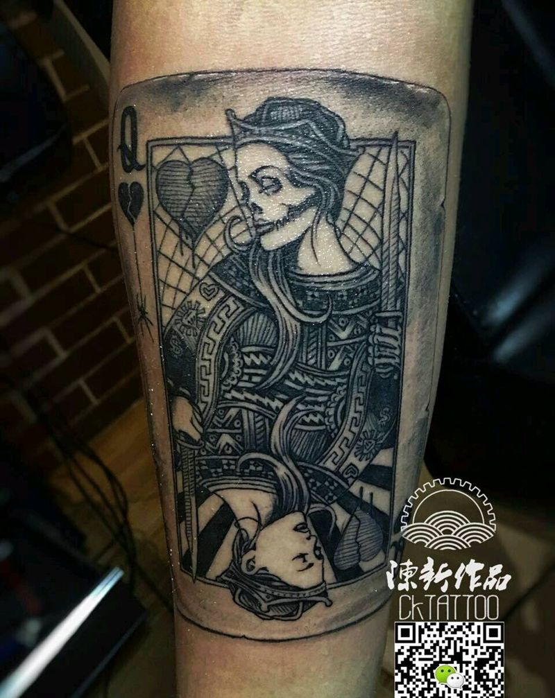 扑克纹身图片