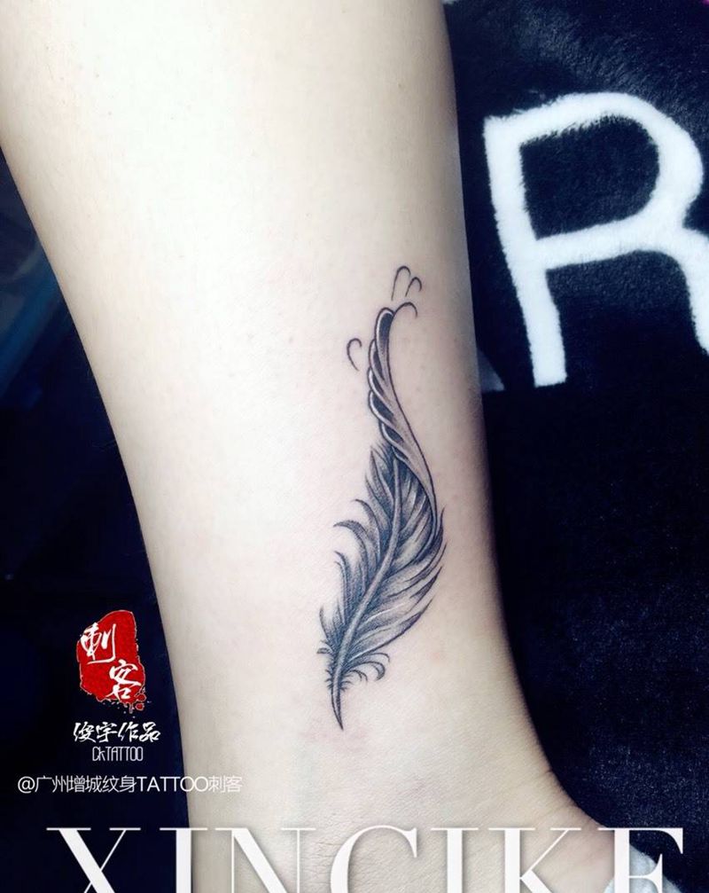 羽毛纹身图片