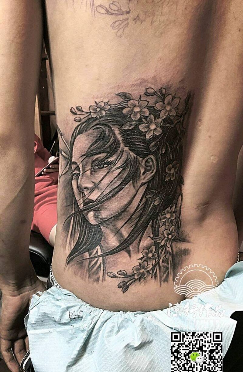 艺妓纹身图片