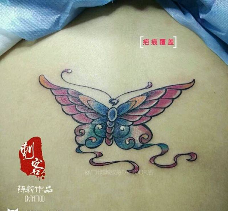 疤痕覆盖纹身图片