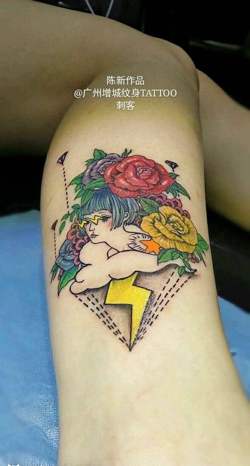 五颜六色纹身图片