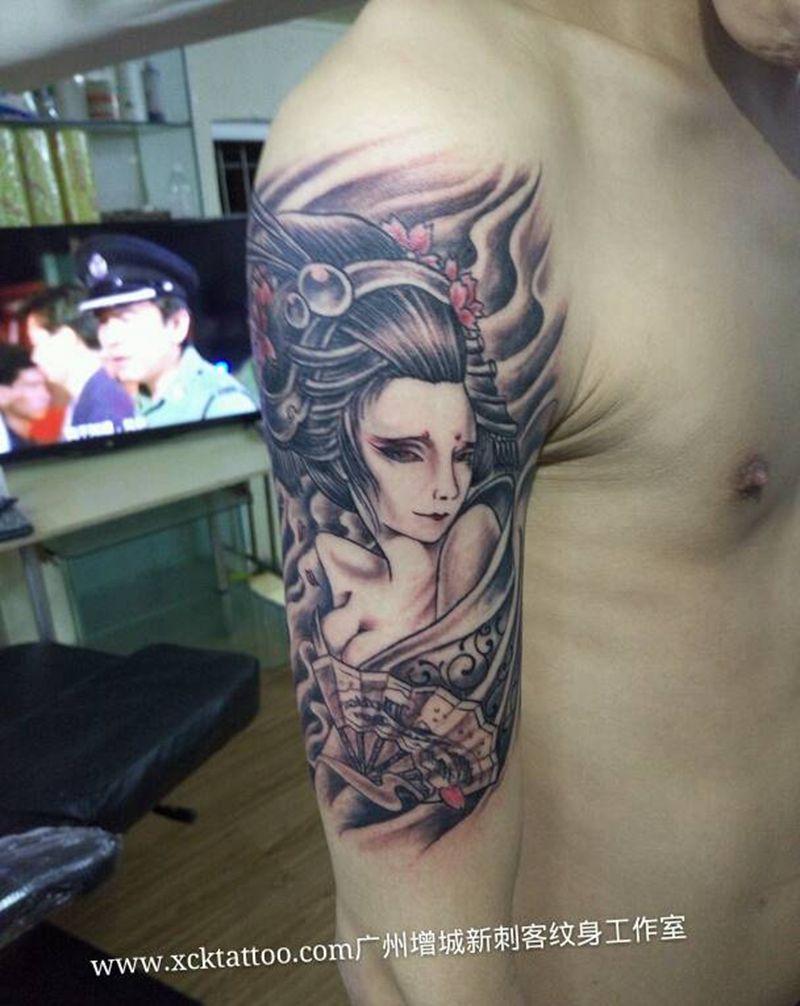 艺妓纹身图片