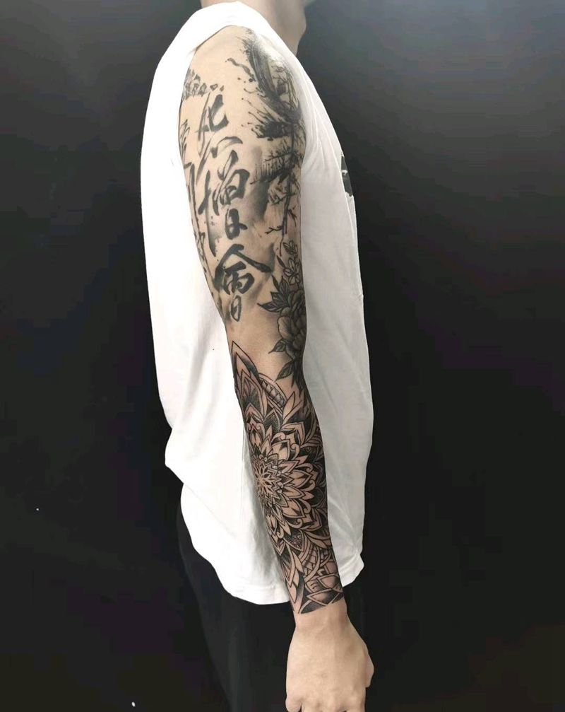 花臂纹身图片_手臂纹身图案