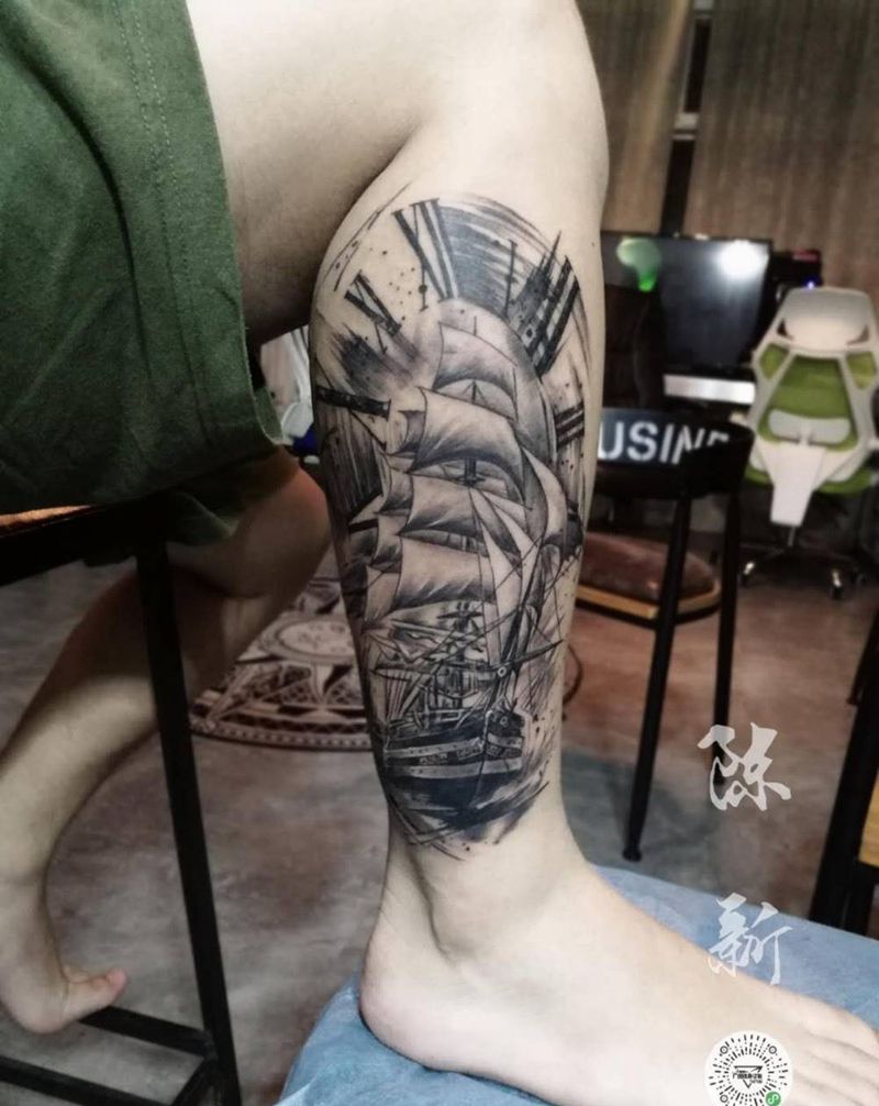 一帆风顺纹身图片