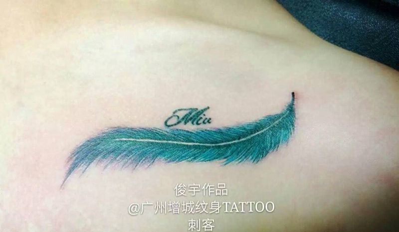 羽毛纹身图片
