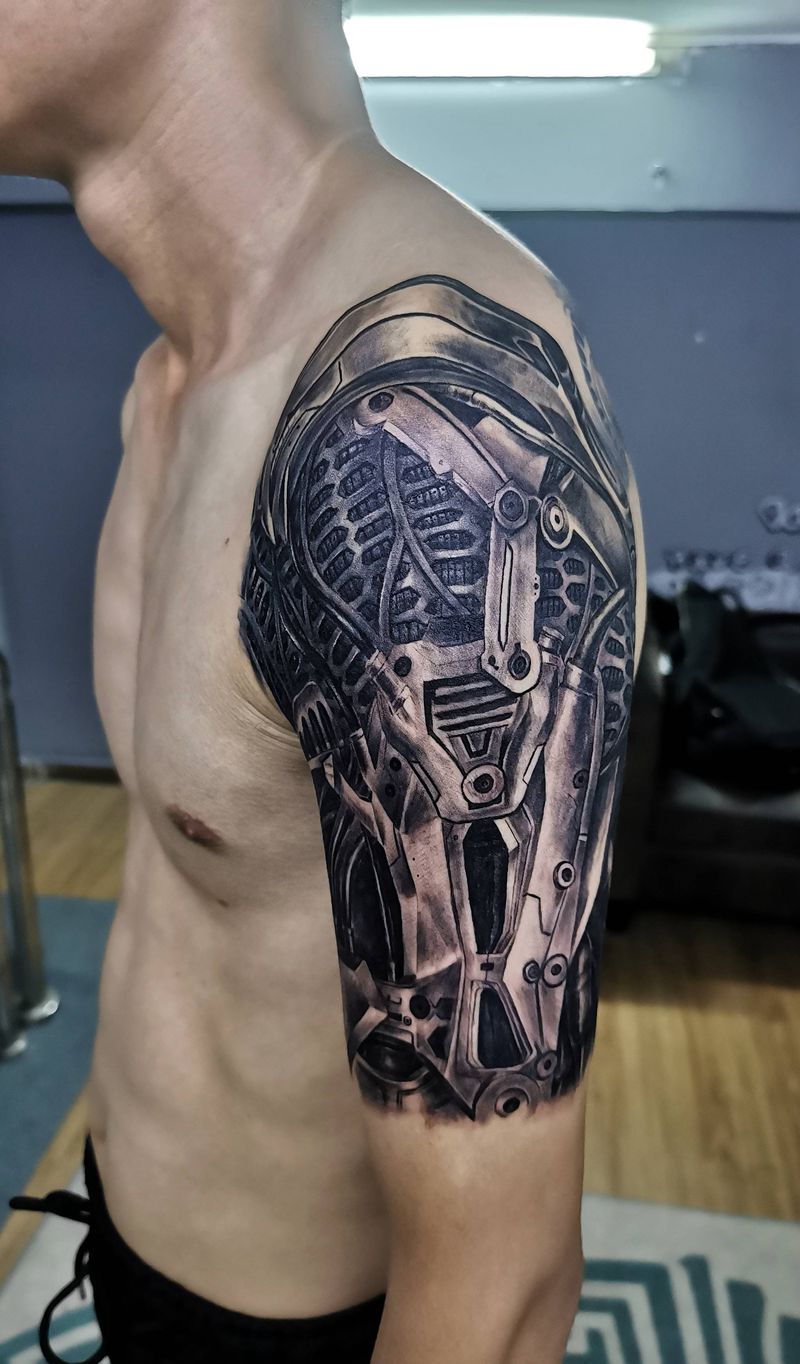 机械臂纹身图片_手臂纹身图案