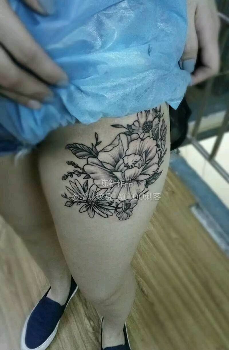 点刺花纹身图片