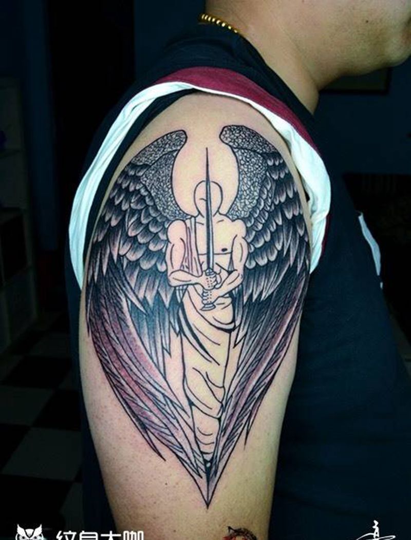 #Angel Man广州花都黥刺青工作室#纹身图片