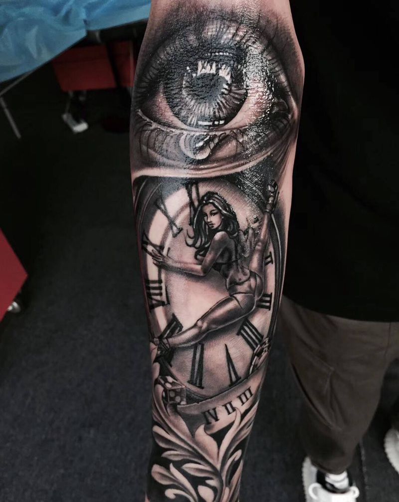 欧美纹身图片_腿部手部欧美写实Old School纹身图案