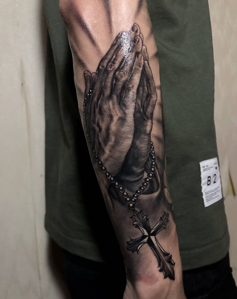 tattoo纹身图片_手部欧美写实纹身图案