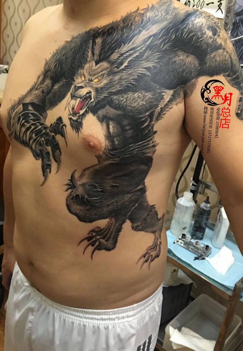 狼人纹身图片