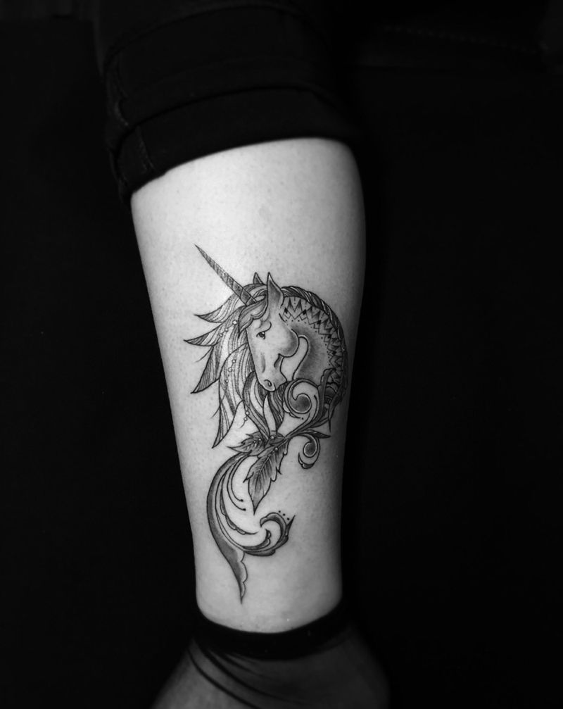 独角兽纹身图片
