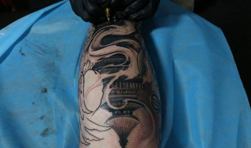 貔貅包退纹身图片_传统腿部手臂臀部腹部腰部颈部动物纹身图案