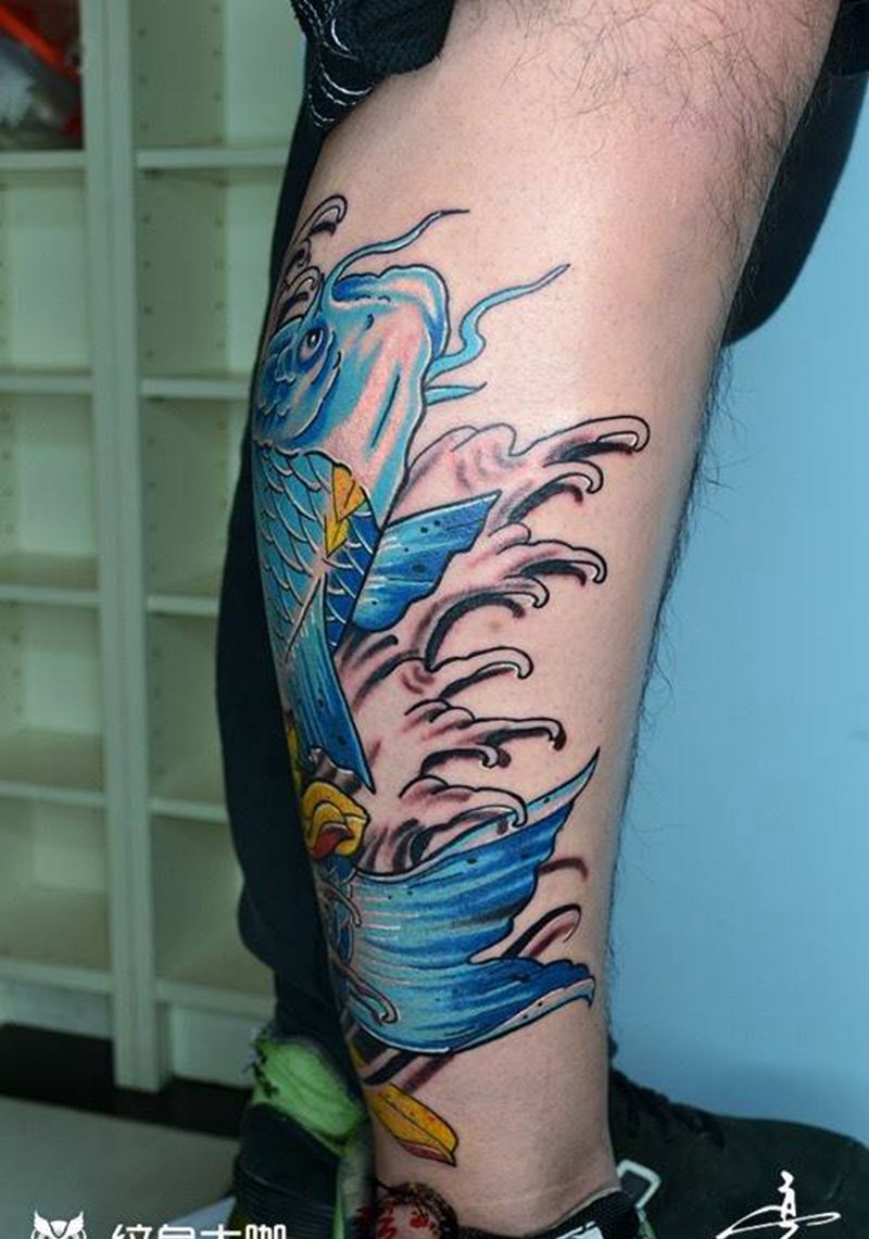 #鲤鱼#纹身图片