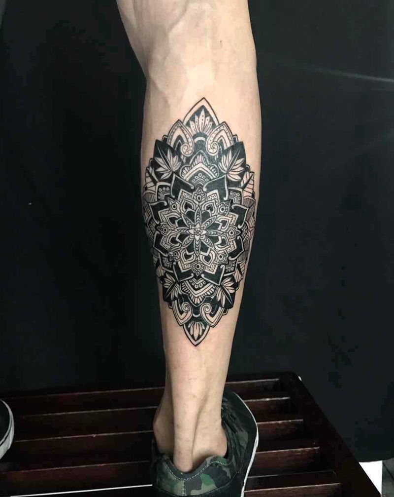 曼荼花纹身图片