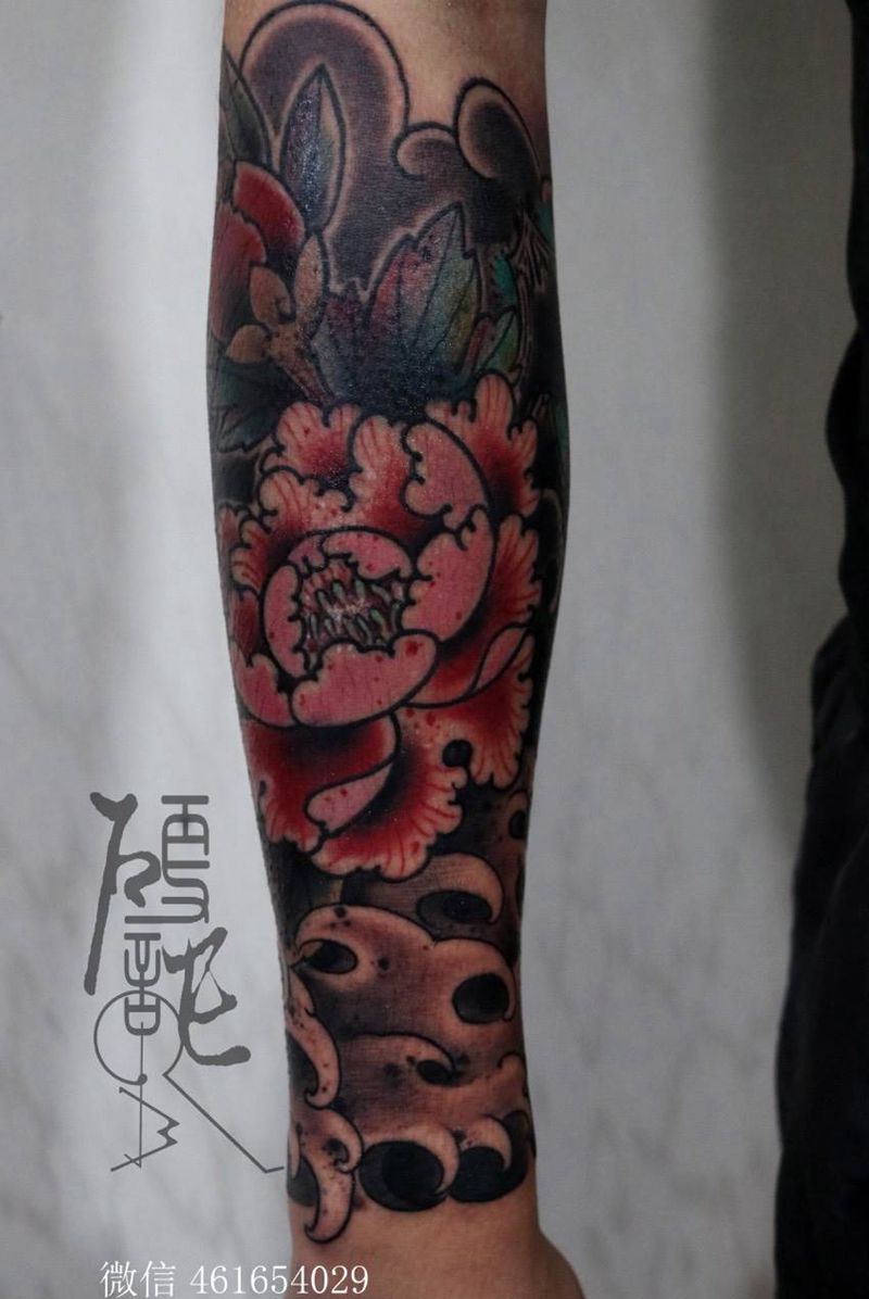 传统花臂纹身图片_传统鬼神图腾手臂腰部背部臀部腿部手部纹身图案