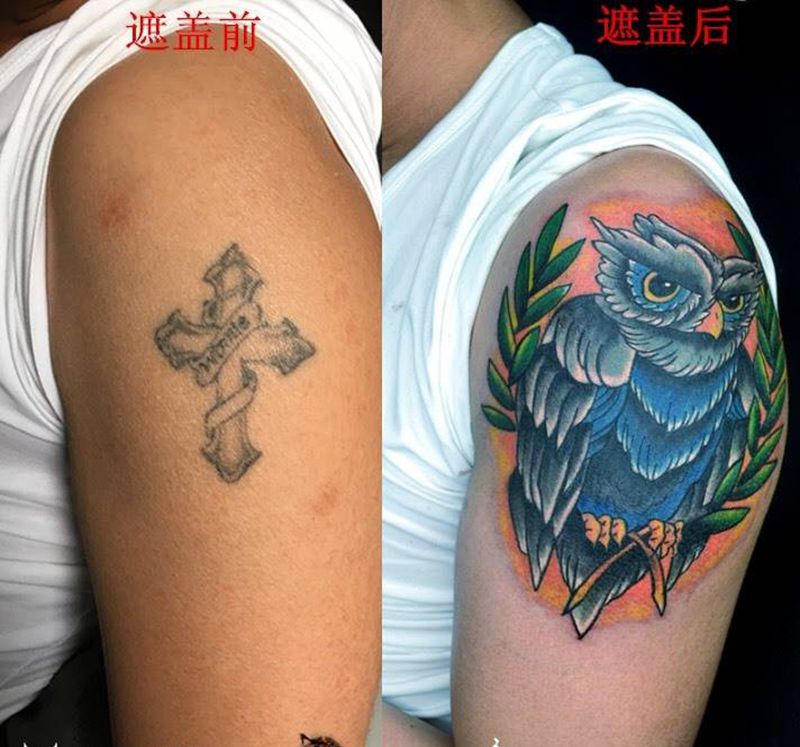 猫头鹰纹身图片