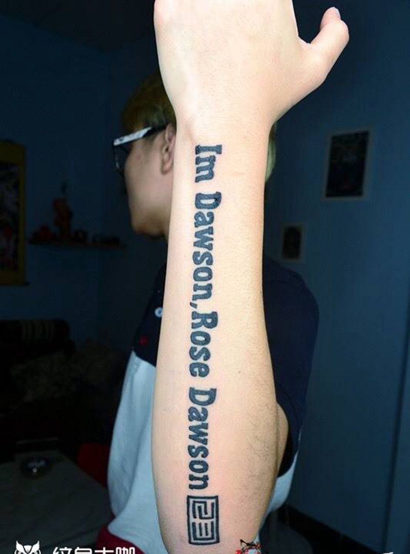 英文字体纹身图片