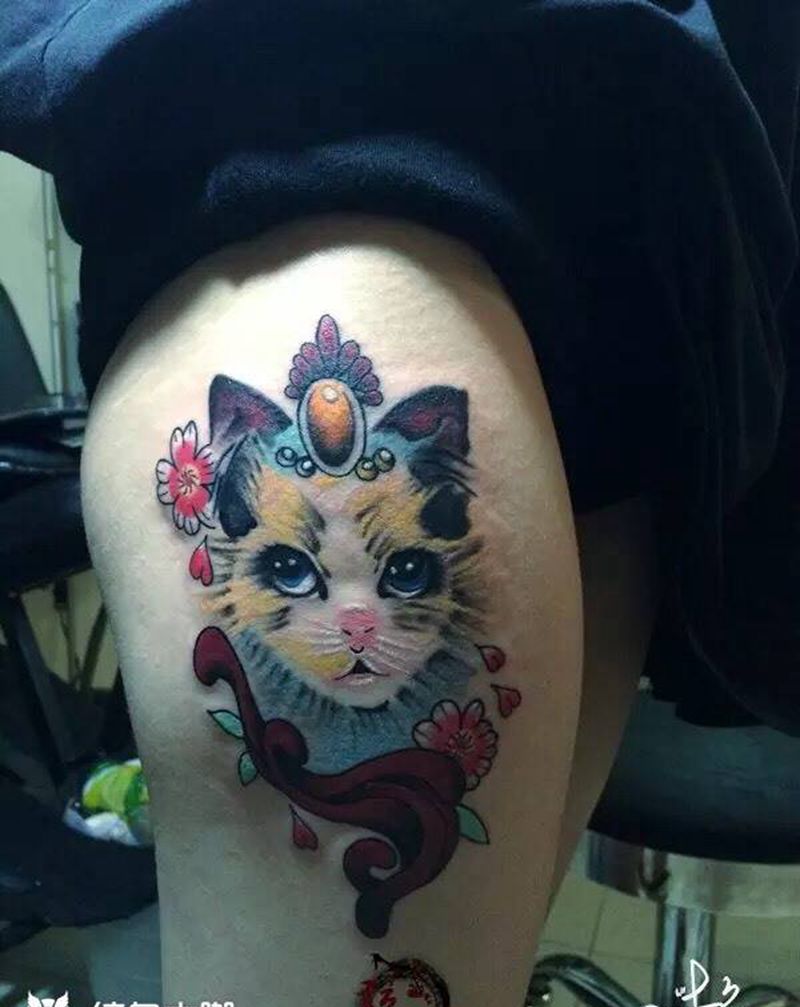 #猫#纹身图片